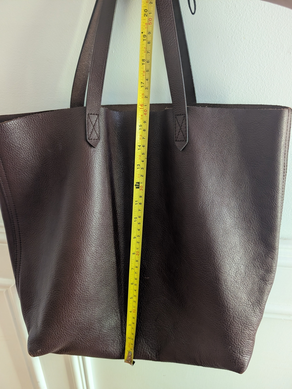 Madewell Dark Brown Leather Tote - Picture 10 of 10